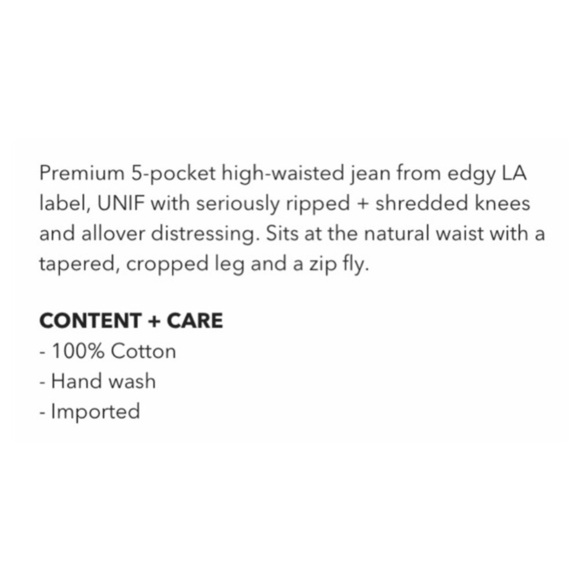 Unif x Urban Outfitters Twerk Jeans Black Sz 27 - Picture 7 of 7